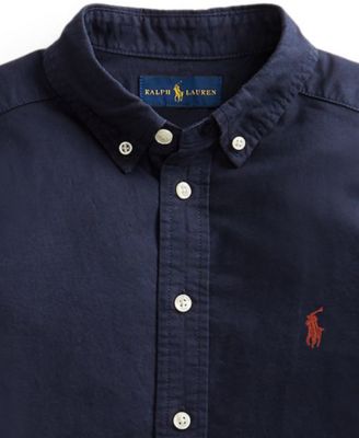 Big Boys Garment-Dyed Cotton Oxford Shirt