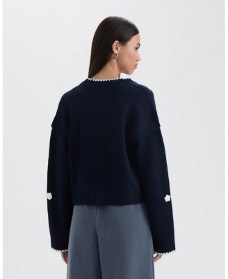 Women's Crochet Flower Cardigan