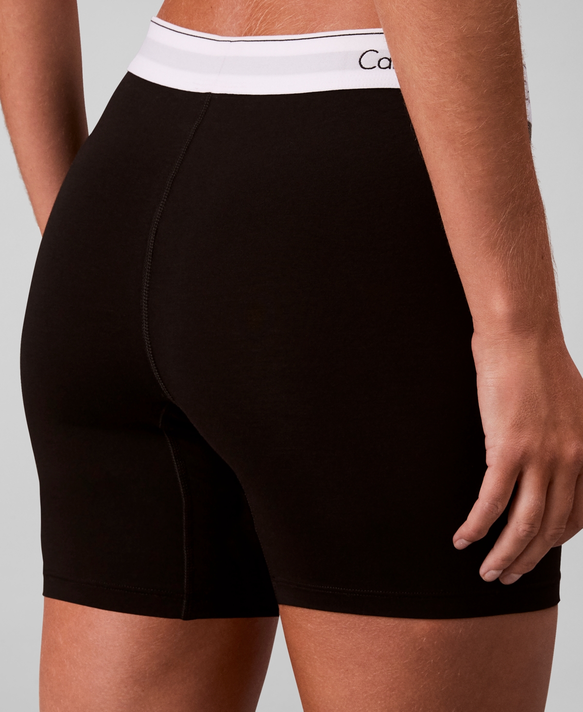 Calvin Klein Modern Stretch Cotton Blend Boxer Briefs In Black