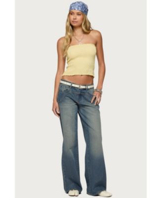 Womens Emmet Strapless Scrunch Top