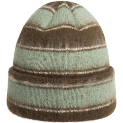 Men's Fuzzy Stripe Beanie Pull-Ons & Beanies