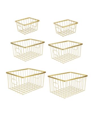 Camden Vintage Industrial Handmade Set of 6 Wire Metal Nesting Storage Baskets