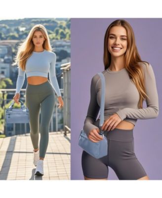 Mini Black Gym Bag Sport Bag Adjustable Small Duffle Bag Detachable Strap Gym Tote For Women Small Duffle Bag (Blue)