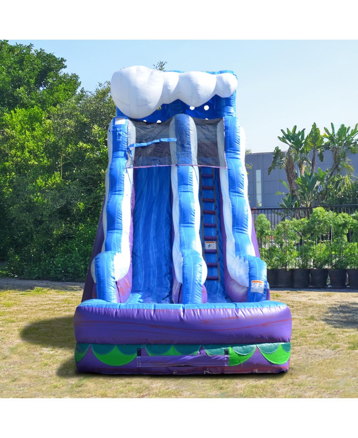 JumpOrange 19 Mermaid Water Slide Inflatable with Splash Pool, Commercial Grade, Kids and Adults, Tall Blow Up Waterslide, Outdoor Indoor, Wet Dry Use