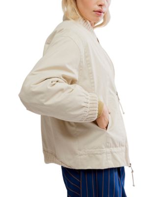 Women's Jax Washed Bomber Long Sleeve Jacket