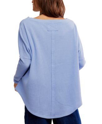 Women's Latte Blues Thermal Long Sleeve Top