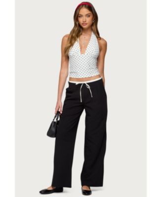 Women's Peekaboo Drawstring Pants
