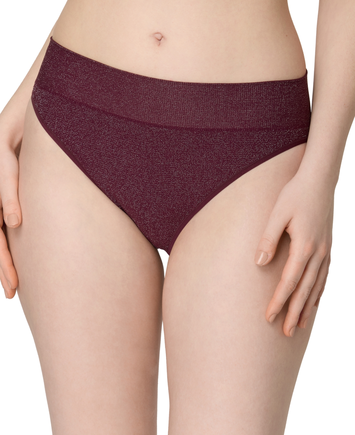 Maidenform M Seamless High Leg Bikini Underwear Dm2317 In Burgundy
