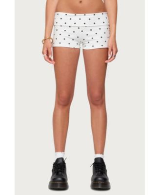 Women's Chelsie Polka Dot Foldover Shorts