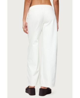 Women's Buckle Low Rise Straight Leg Pants