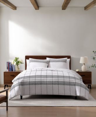 Brooklyn Heights Stripe Cotton 3-Pc. Duvet Cover Set, Full/Queen