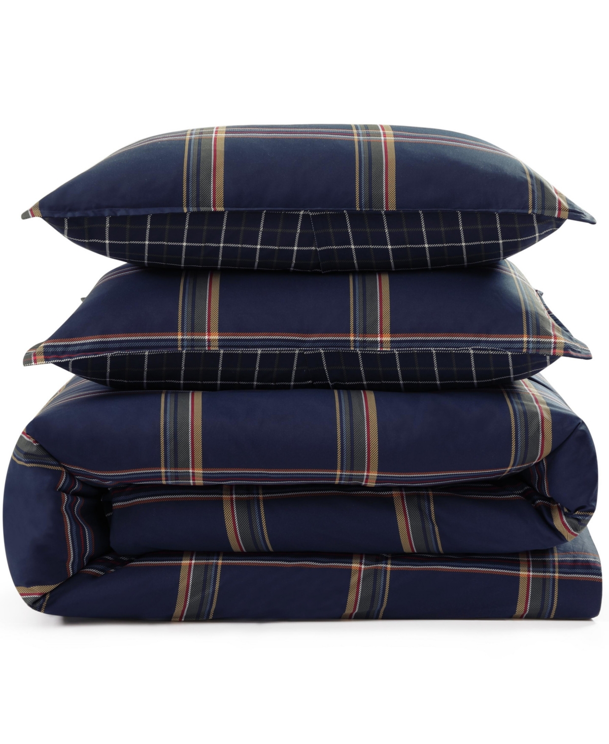 Tommy Hilfiger Beacon Plaid Cotton 3-Pc. Duvet Cover Set
