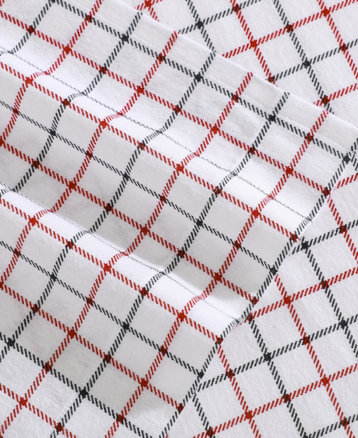 Tommy Hilfiger Printed Flannel 4-pc. Sheet Set, Queen In White