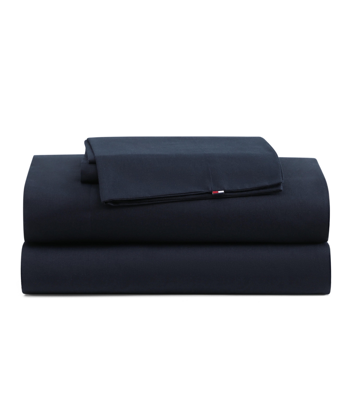 Tommy Hilfiger Performance Cooling Solid 180-thread Count Cotton 4-pc. Sheet Set, Full In Blue