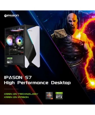 Gaming Desktop: AMD Ryzen 7 5700X, NVIDIA RTX 4060 Ti, 16GB RAM, 1TB SSD, Windows 11 Home - Prebuilt Gaming PC