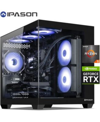 Gaming Desktop: NVIDIA RTX 5060 8G, AMD Ryzen 5 9600X, 32GB DDR5 RAM, 1TB SSD, Liquid Cooling - Prebuilt Gaming PC with Wi-Fi & RGB