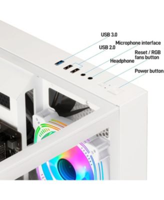 Gaming PC Desktop - 12th Gen Intel Core i5-12400F (6-Core, 2.5GHz),  RTX 3050, 32GB DDR4 RAM, 1TB NVMe SSD, Prebuilt Tower for Gaming/Home/Office