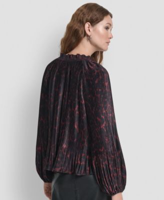 Women's Long Sleeves Pleated Top