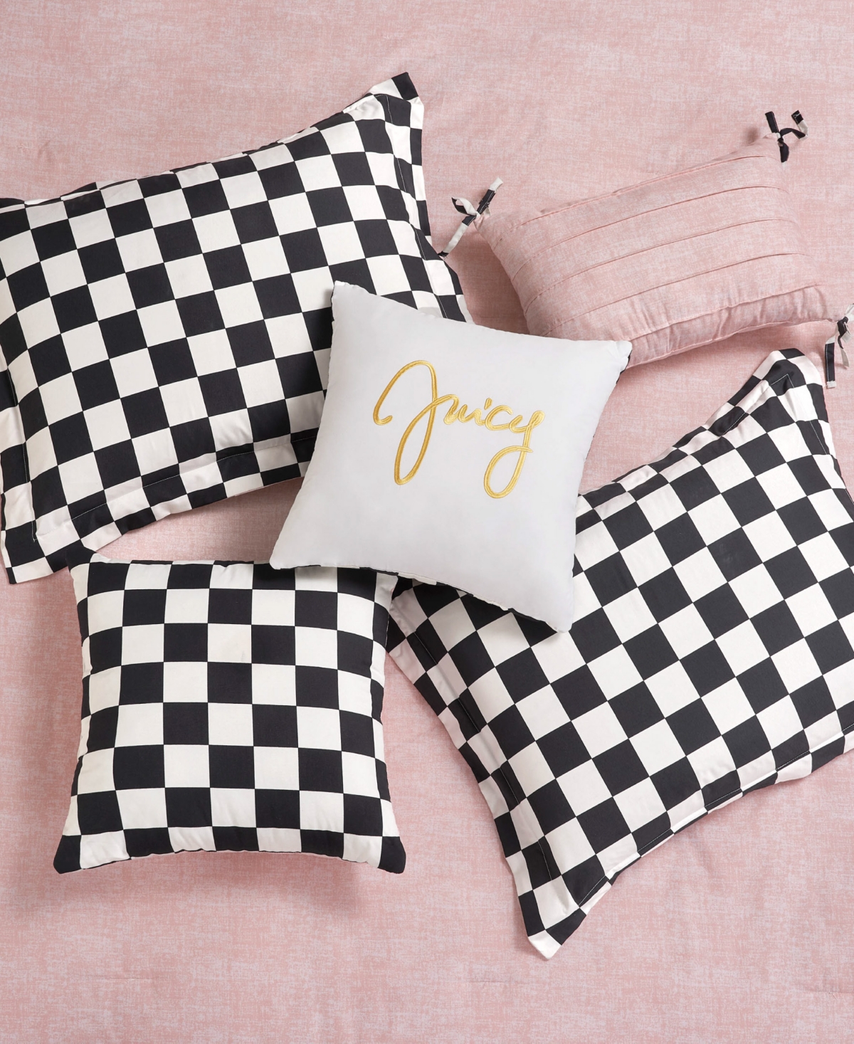 Juicy Couture Checkerboard Reversible 6-pc. Comforter Set, King In Multi
