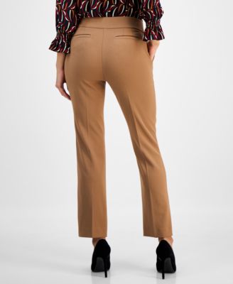 Petite Pull-On Straight-Leg Pants