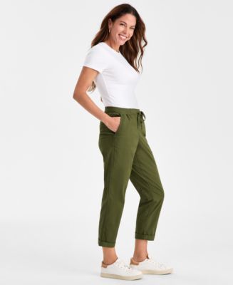 Style Co Pull-On Cuffed Twill Pants Women's Pull On Cuffed Pants - Main Image