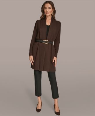 Donna Karan New York - Women's Belted Open-Front Cardigan