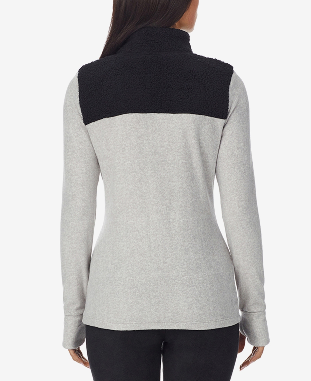 Cuddl Duds Women's Fleecewear Pull-on Top In Gray