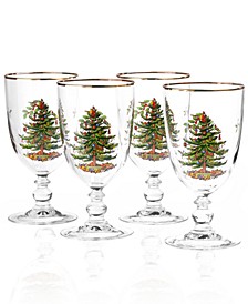 Christmas Tree 16 oz. Glassware Goblet, Set of 4
