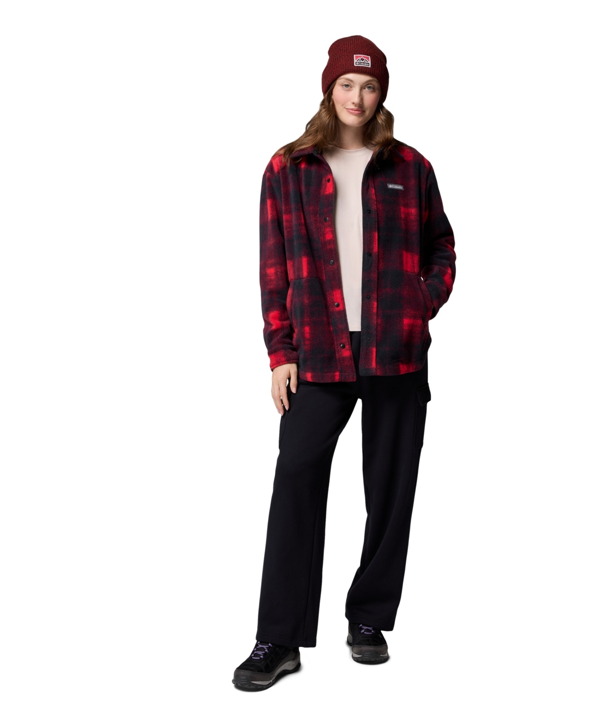 Columbia Women's Benton Springs Ii Fleece Shirt Jacket In Red