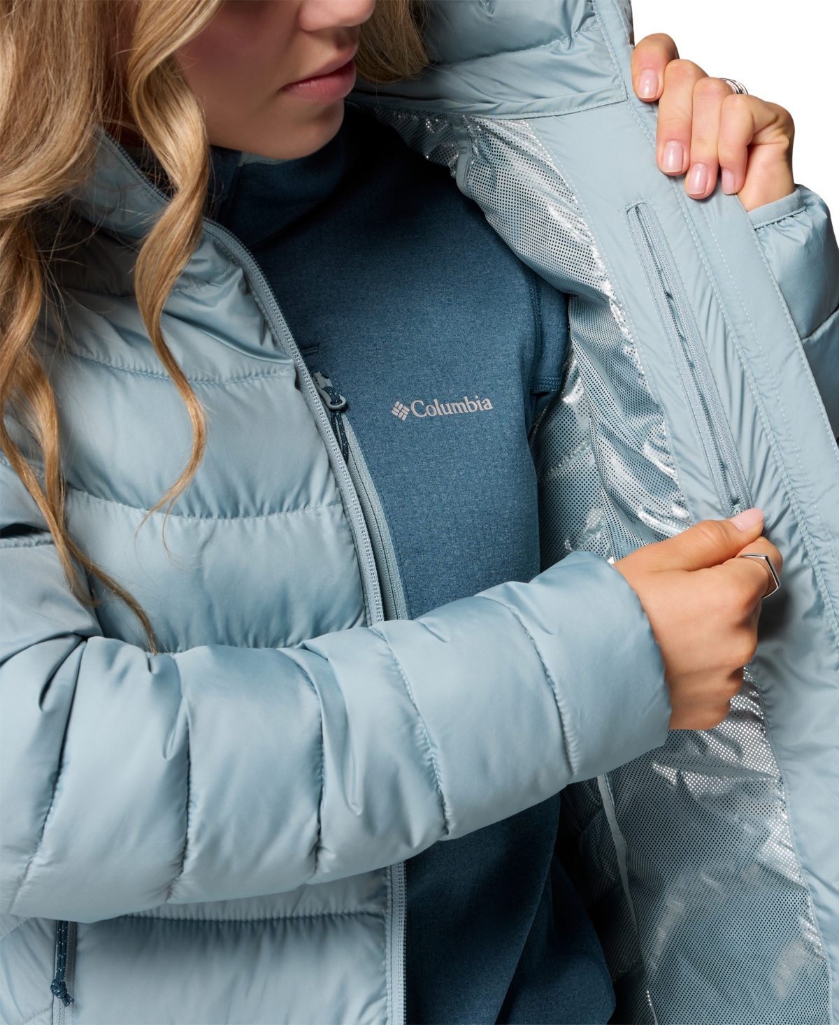 Columbia Women's Powder Lite Ii Full Zip Jacket In Blue