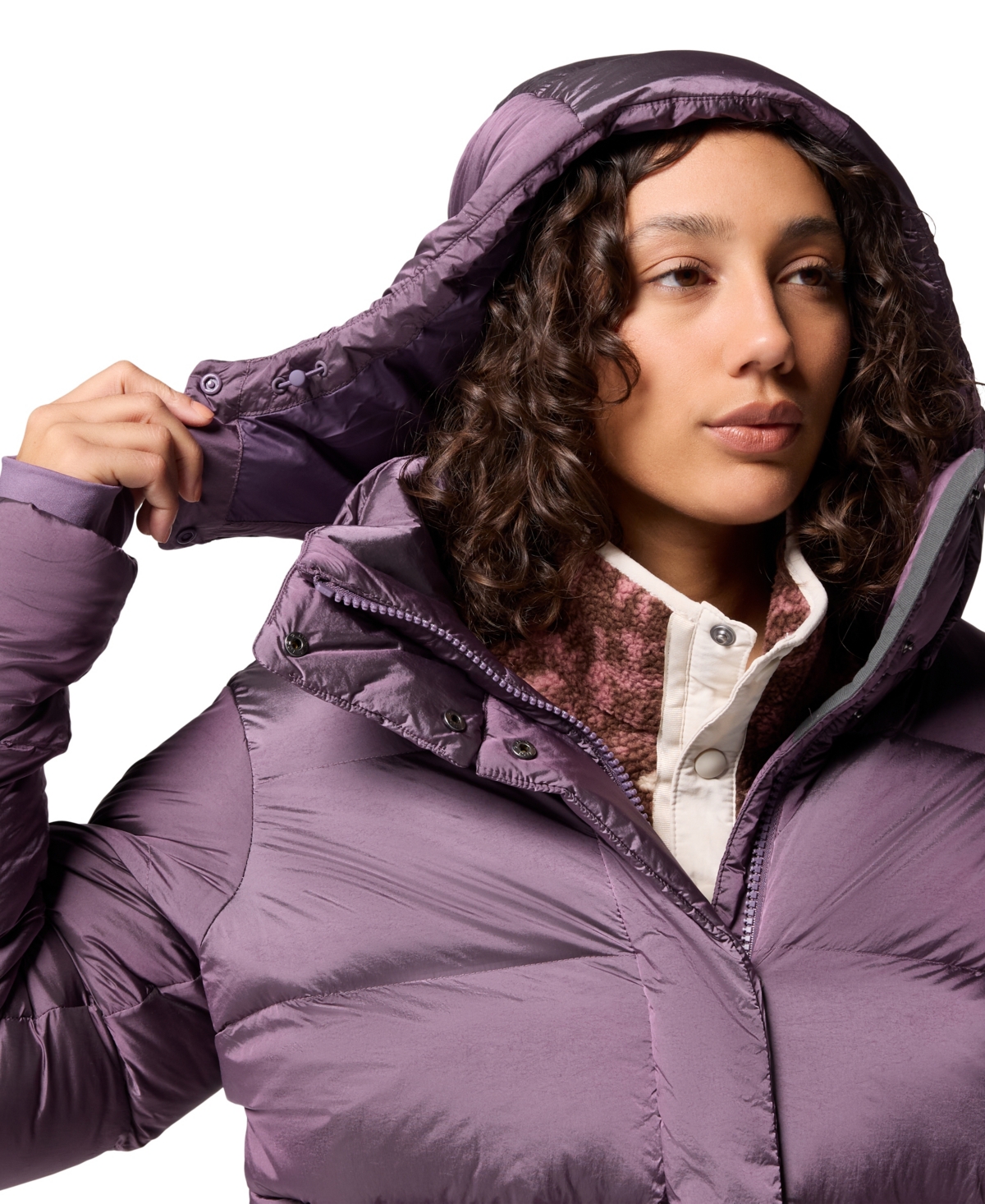 Columbia Women's Amaze Puffer Hooded Jacket In Purple