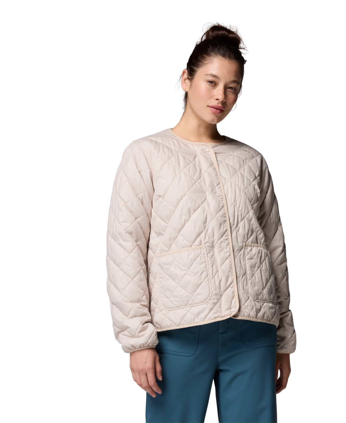 Columbia Women's Crest Collarless Jacket In Gray