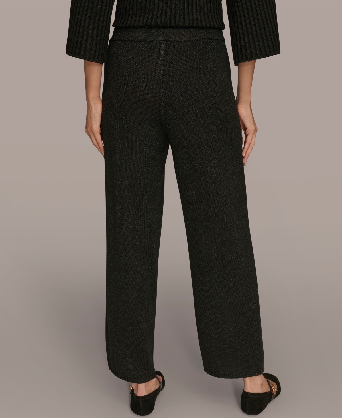 Donna Karan Women's Pull-on Sweater Pants In Black