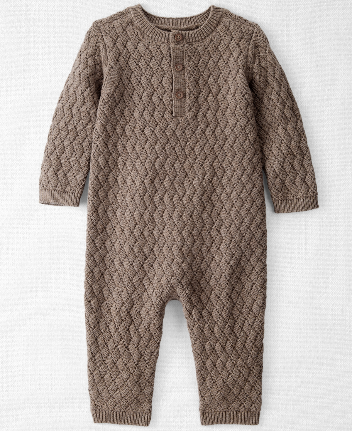 Carter's Little Planet By  Baby Boys Or Baby Girls Long Sleeve Jumpsuit In Brown