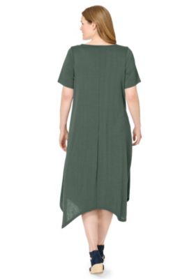 Plus Size Drape Hem Dress