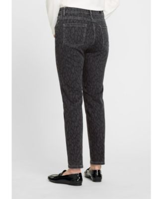 Mona Fit Slim Leg Leopard Print Pant