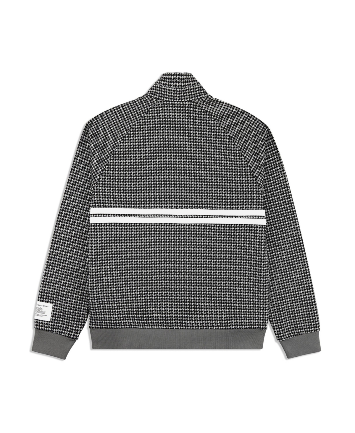 Sergio Tacchini Big & Tall Dallas Houndstooth Track Jacket In Black