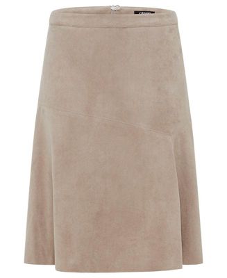 Women's Faux Suede A-Line Skirt