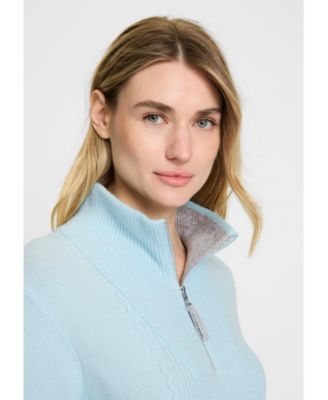 Women's 1/4 Zip Mock Neck Sweater