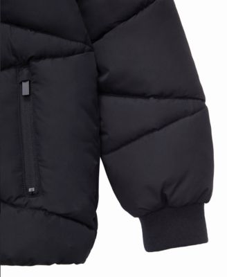 Boys Cozy Grid Puffer Jacket