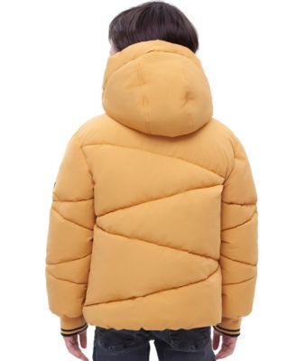 Boys Cozy Grid Puffer Jacket