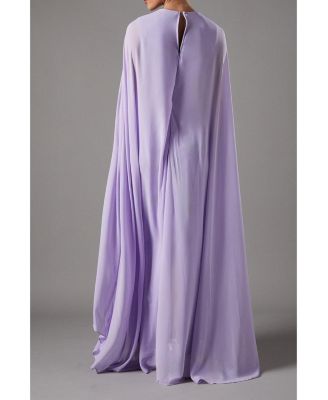 Women's Cape Sleeve Maxi Dress
