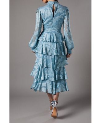 Women's Jacquard Tiered Maxi Dress