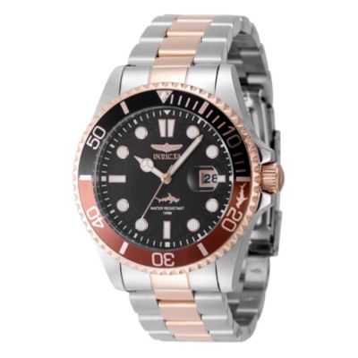 Men's 44717 Pro Diver Quartz 3 Hand Black Dial Watch