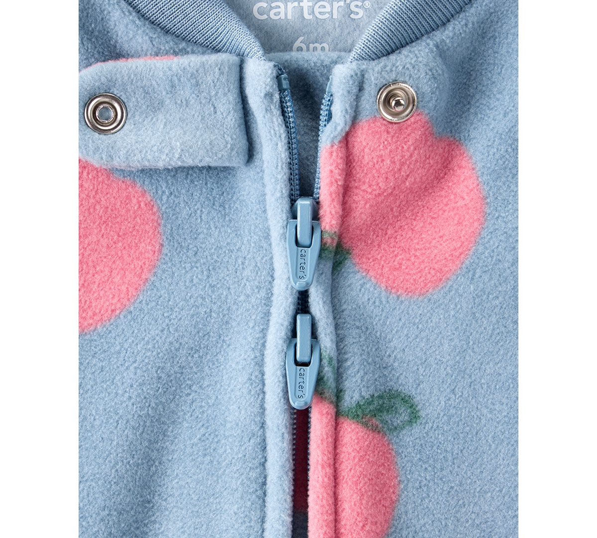 Carter's Baby Girls 2-way Zip Sleep And Play Coverall In Blue