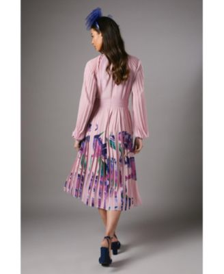 Women's Placement Print Pleat Dress