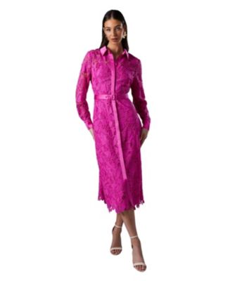 chinese dress ladies Women's Slice of Heaven Lace Shirt Dress in White