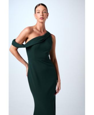 Women's Scuba Crepe Black Tie Dress
