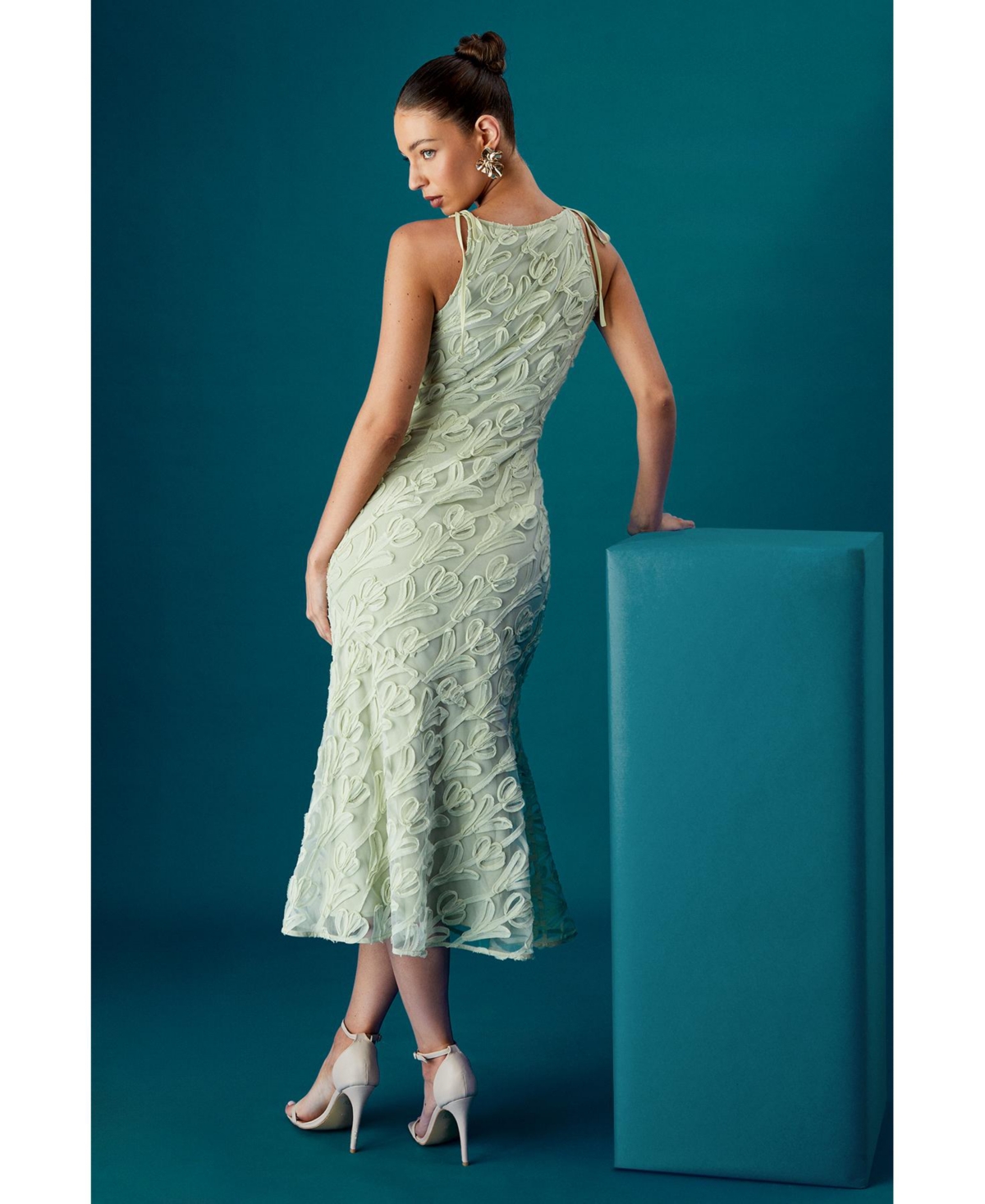 Coast Textured Sleeveless Midi Dress