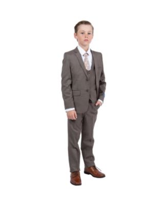 Big Boys 5 Piece Sharkskin Suit,Vest,Pants,Shirt and Tie Set